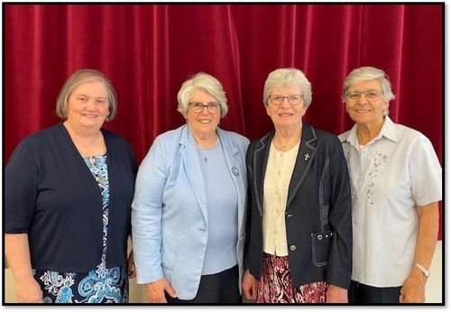 From left to right: Sr Eileen Penney rsm,  Sr Diane Smyth rsm, Sr Elizabeth Marrie rsm and Sr Verna Aucoin rsm.
